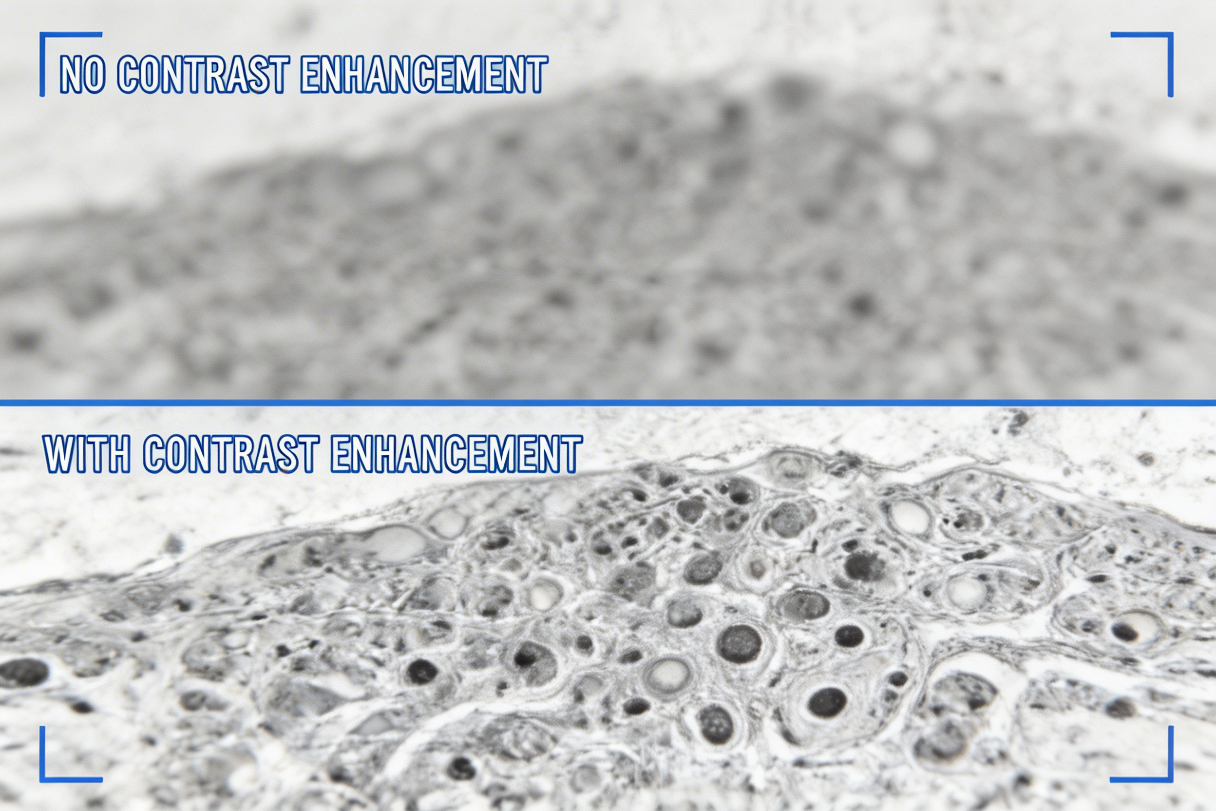 Vue microscopique d'un échantillon biologique